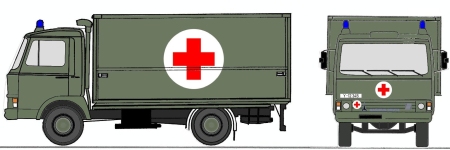 Loewe 4088 - H0 - Iveco Magirus Zeta - Rotes Kreuz der Bundeswehr